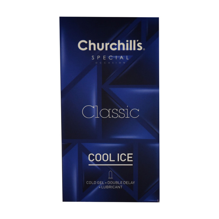 کاندوم چرچیلز مدل Classic Cool Ice بسته 12 عددی