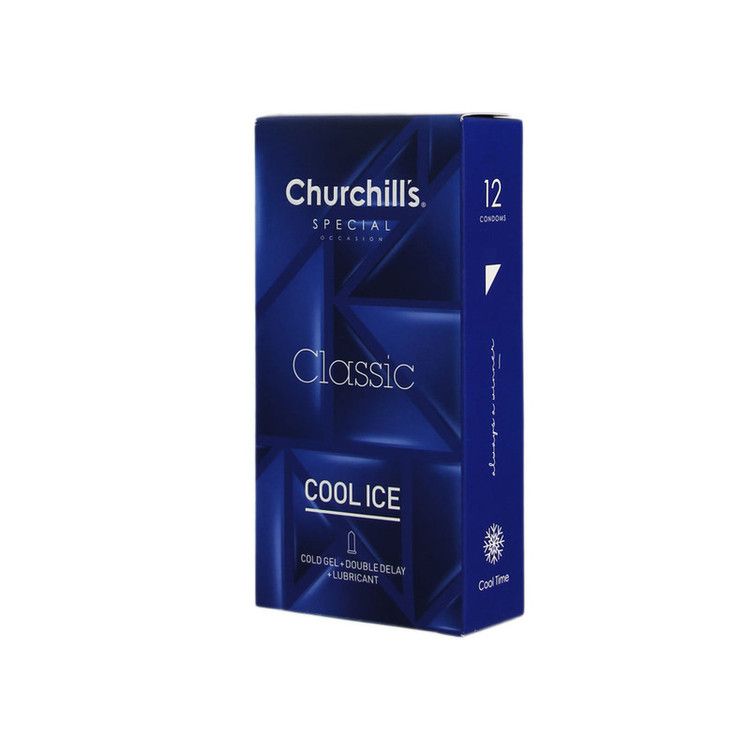 کاندوم چرچیلز مدل Classic Cool Ice بسته 12 عددی