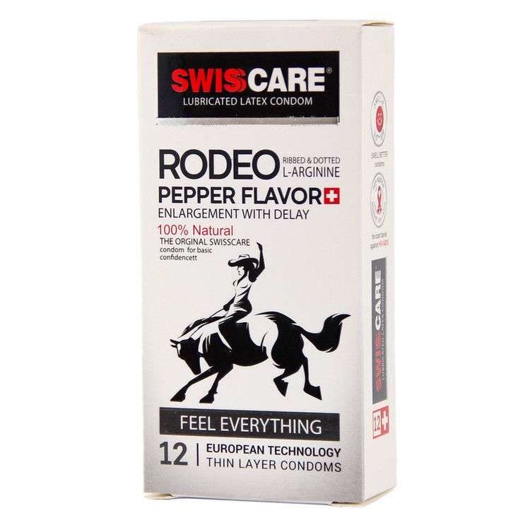 کاندوم سوییسکر مدل Rodeo بسته 12 عددی