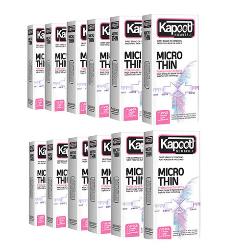کاندوم کاپوت مدل Micro Thin مجموعه 12 عددی