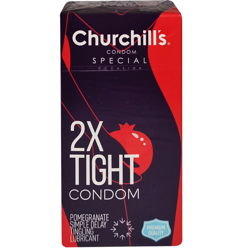 کاندوم چرچیلز مدل 2x Tight بسته 12 عددی