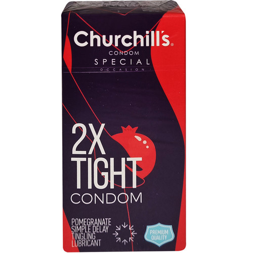 کاندوم چرچیلز مدل 2x Tight بسته 12 عددی
