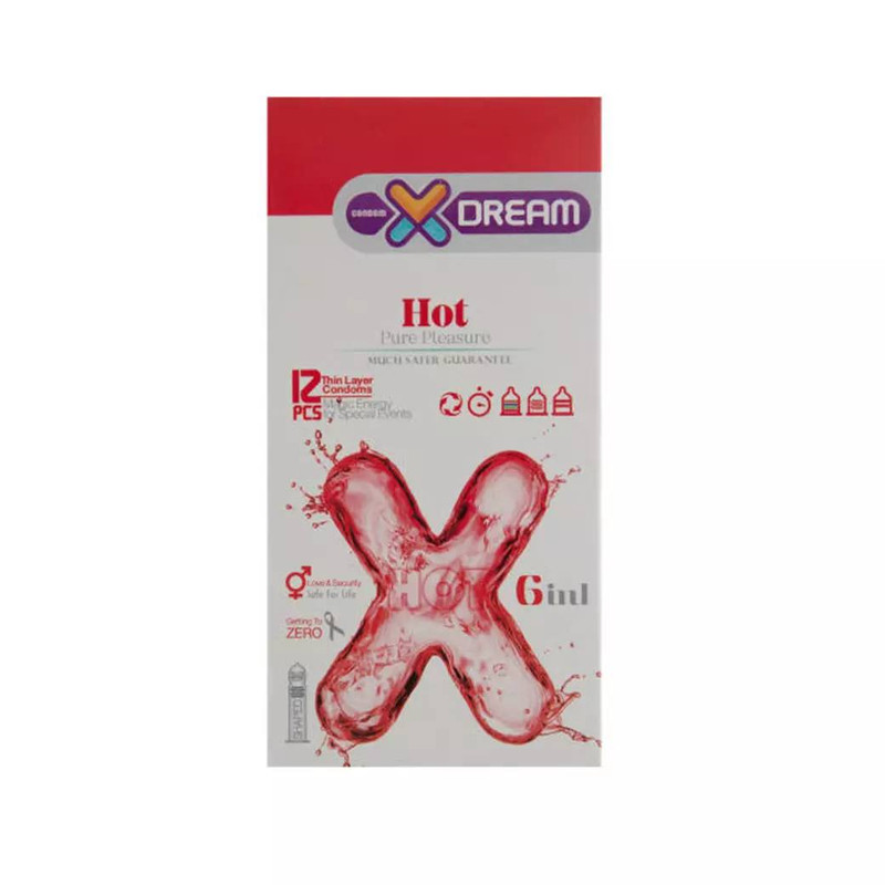 کاندوم ایکس دریم مدل Hot بسته 12 عددی