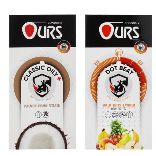 کاندوم تاخیری اورز مدل DOT BEAT بسته 12 عددی به همراه کاندوم ساده اورز مدل OILY PLUS بسته 12 عددی
