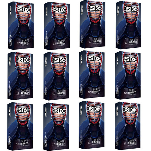 کاندوم سیکس مدل SUPERRIBBED12 مجموعه 12 عددی