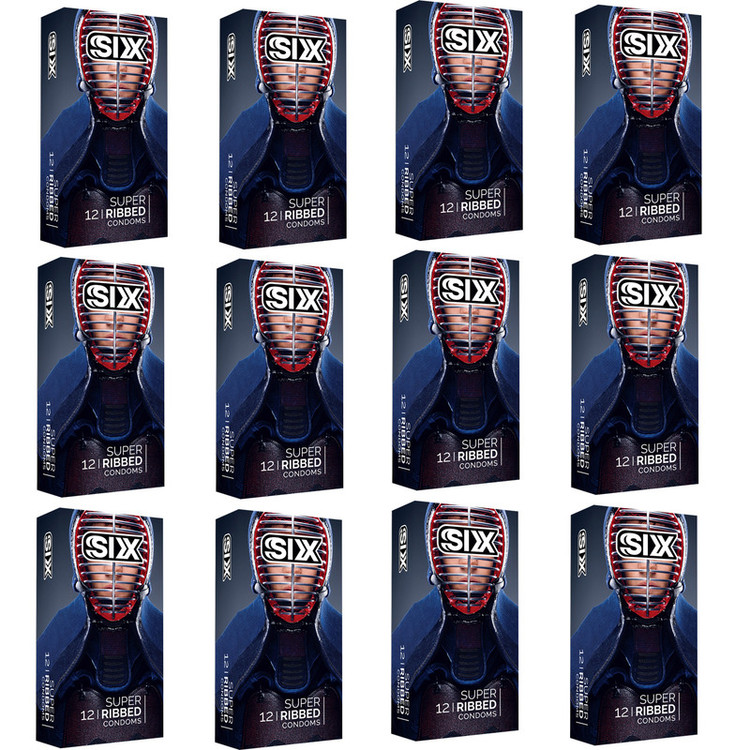 کاندوم سیکس مدل SUPERRIBBED12 مجموعه 12 عددی
