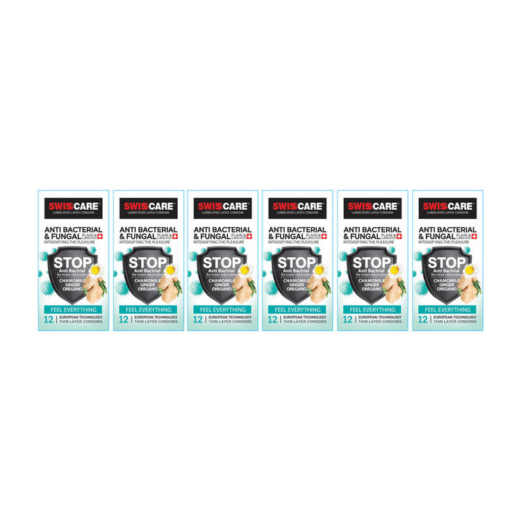کاندوم سوئیس کر مدل ANTI BACTERIAL مجموعه 6 عددی