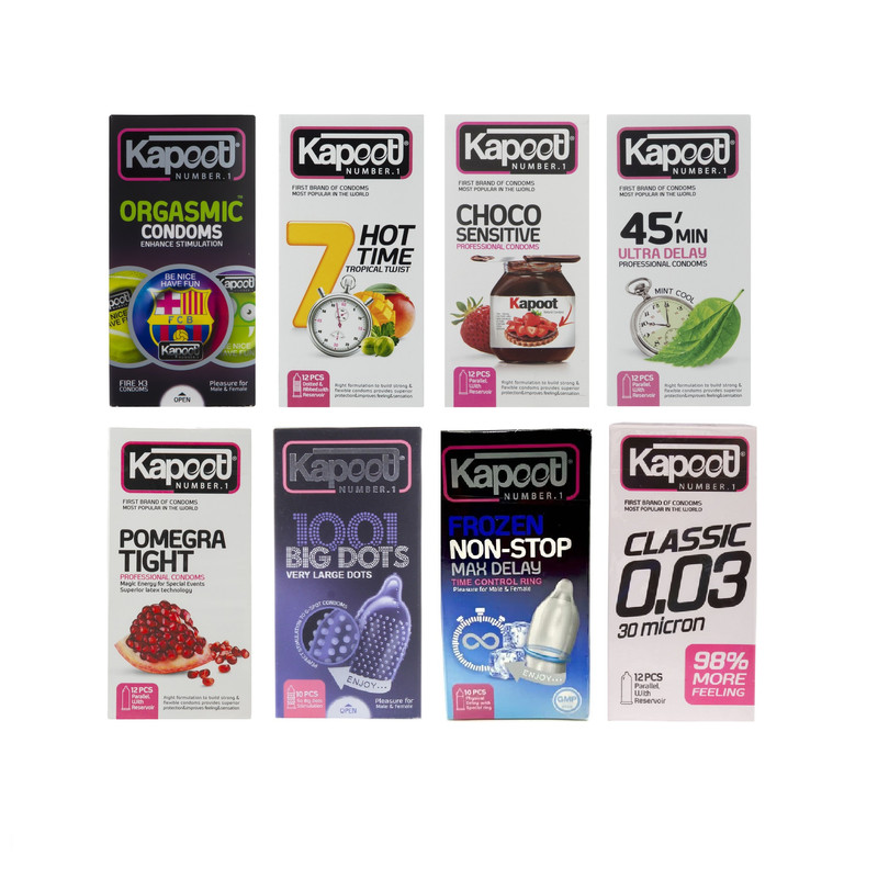 کاندوم کاپوت مدل 021 مجموعه 8 عددی