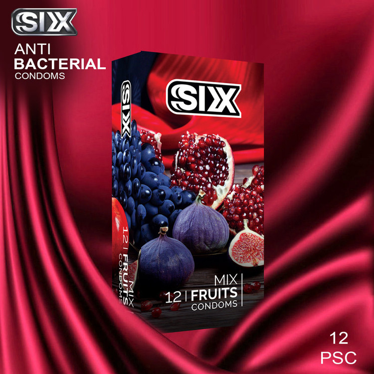 کاندوم سیکس مدل MixFruit12 مجموعه 12 عددی