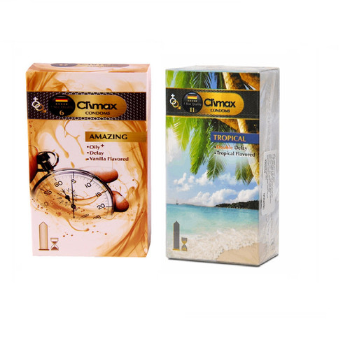 کاندوم کلایمکس مدل AMAZING بسته 12 عددی به همراه کاندوم کاندوم کلایمکس مدل Tropical بسته 12 عددی