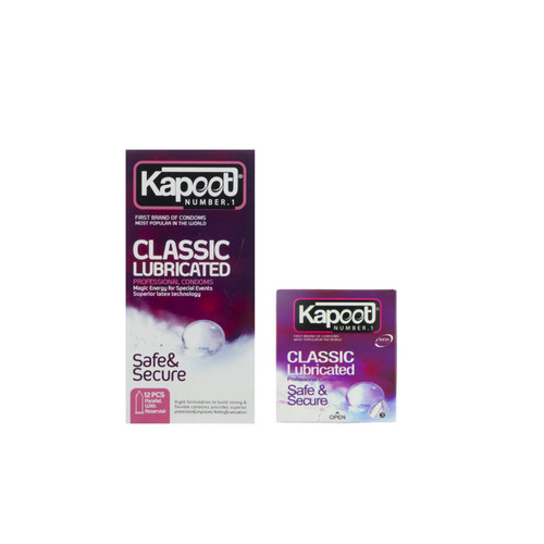 کاندوم کلاسیک کاپوت مدل LUBRICATED بسته 12 عددی به همراه کاندوم کلاسیک کاپوت مدل LUBRICATED بسته 3 عددی