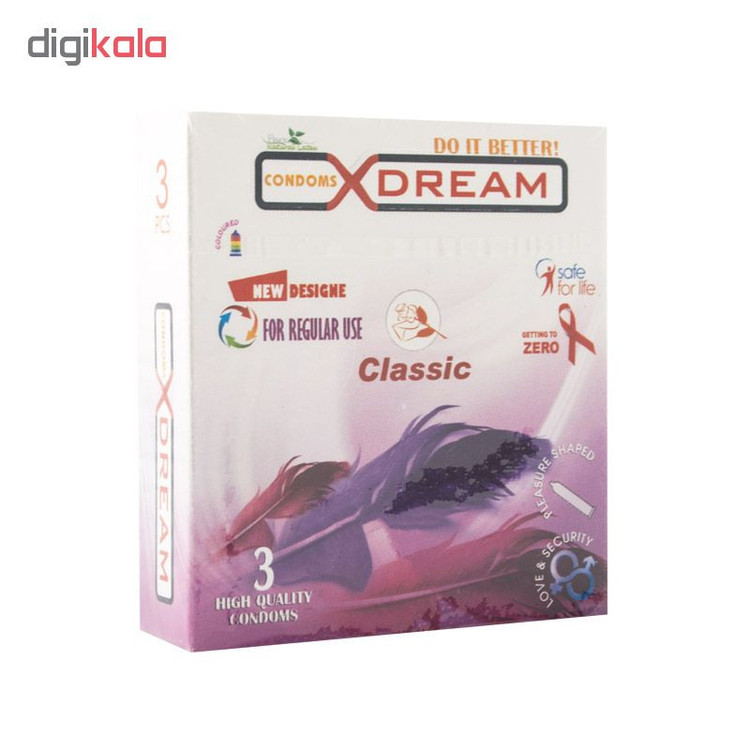 کاندوم ایکس دریم مدل classic بسته 3 عددی