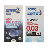 کاندوم ناچ کدکس مدل BIG DOTS/0.03 مجموعه 2 عددی