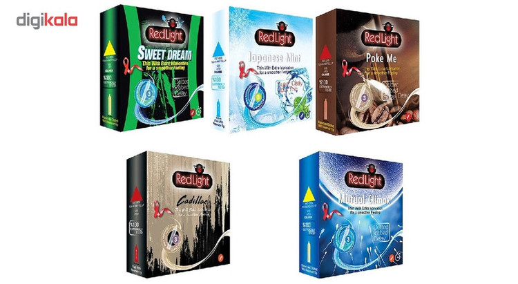 کاندوم ردلایت مدل Redlight Pack مجموعه پنج عددی