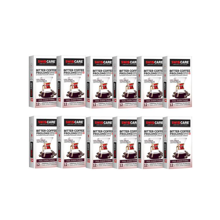 کاندوم سوئیس کر مدل Bitter Coffee prolong مجموعه 12 عددی