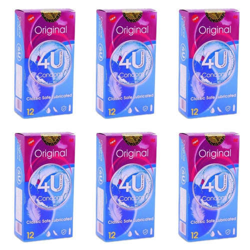 کاندوم فور یو مدل Original مجموعه 6 عددی