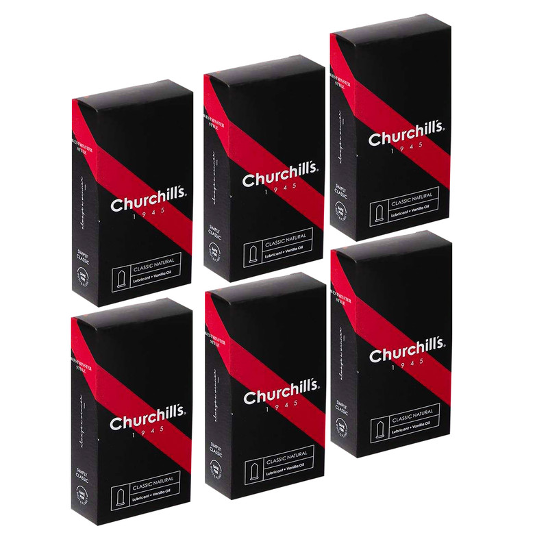 کاندوم چرچیلز مدل Classic Natural مجموعه 6 عددی