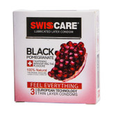 کاندوم سوئیسکر مدل Black Pomegrante بسته 3 عددی به همراه روغن یودن مدل AP 30 حجم 30 میلی لیتر