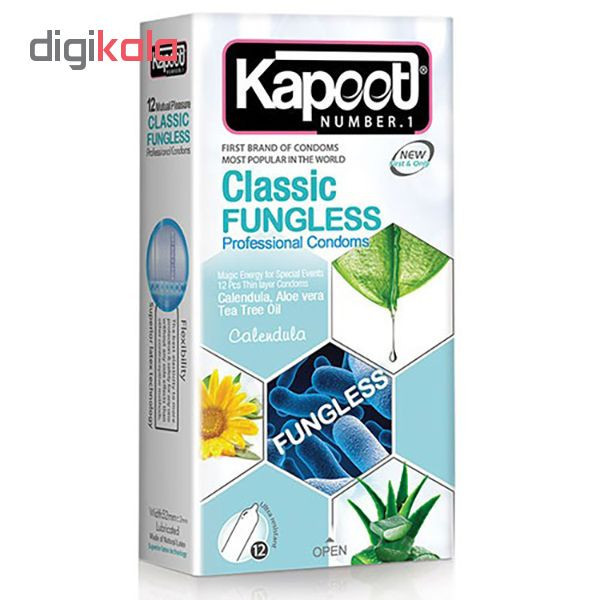 کاندوم کاپوت مدل Classic Fungless بسته 12 عددی