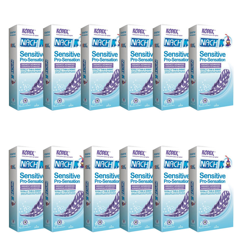 کاندوم ناچ کدکس مدل Pro-sensation بسته 12عددی