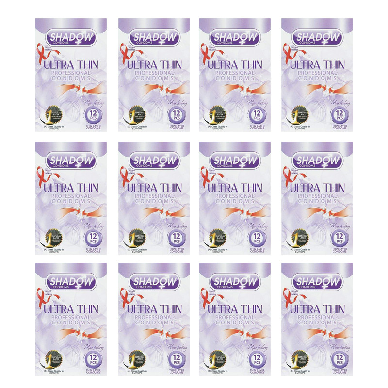 کاندوم شادو مدل ultra thin مجموعه 12 عددی