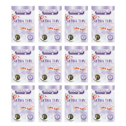 کاندوم شادو مدل ultra thin مجموعه 12 عددی