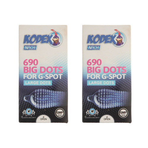 کاندوم ناچ کدکس مدل BIG DOTS مجموعه 2 عددی