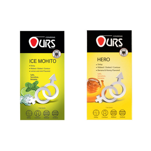 کاندوم اورز مدل Ice Mohito/ Hero مجموعه 2 عددی