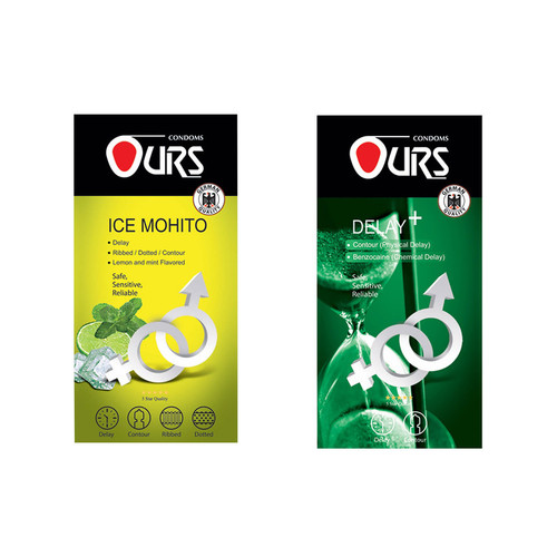 کاندوم اورز مدل Ice Mohito/ Delay Plus مجموعه 2 عددی