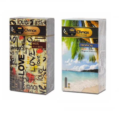 کاندوم کلایمکس مدل Mix بسته 12 عددی به همراه کاندوم کلایمکس مدل Tropical بسته 12 عددی
