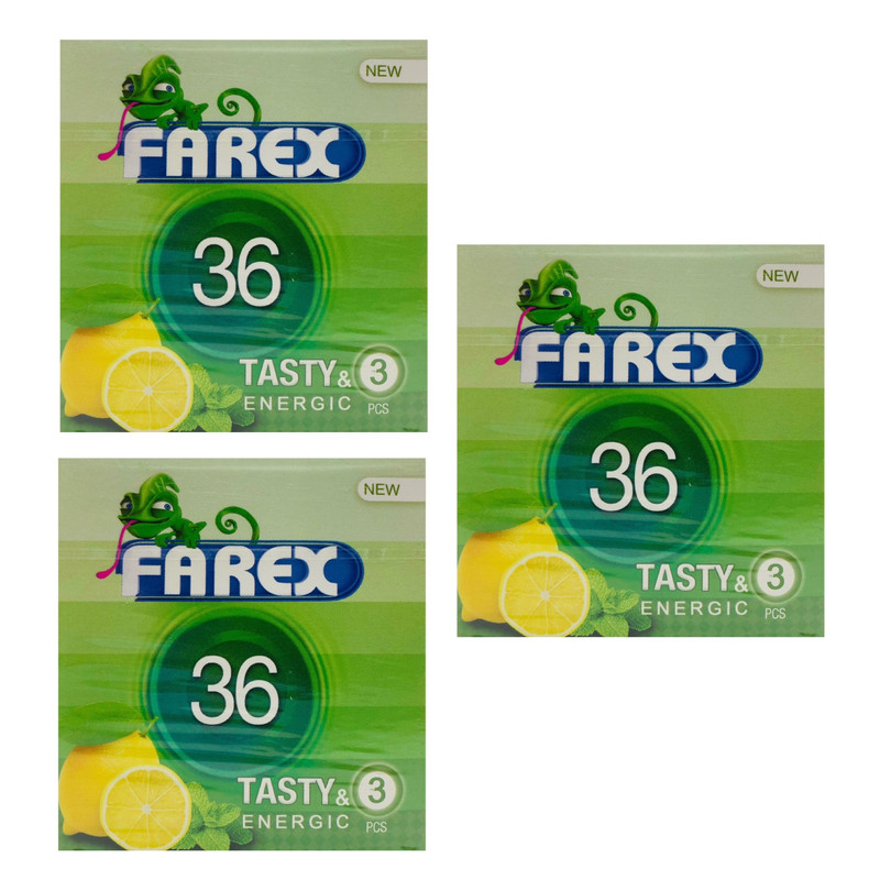 کاندوم فارکس مدل TASTY 36 مجموعه 3 عددی