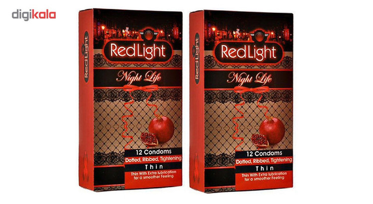 کاندوم ردلایت مدل Night Life مجموعه دو عددی