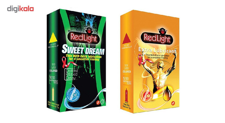 کاندوم ردلایت مدل Sweet Lub مجموعه 2 عددی