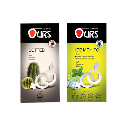 کاندوم اورز مدل Dotted/Ice Mohito مجموعه 2 عددی