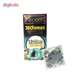 کاندوم کاپوت مدل 360 درجه Sense بسته 12 عددی به همراه کاندوم فارکس