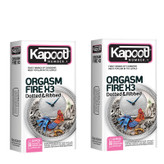 کاندوم کاپوت مدل ORGASM FIRE X3 مجموعه 2 عددی