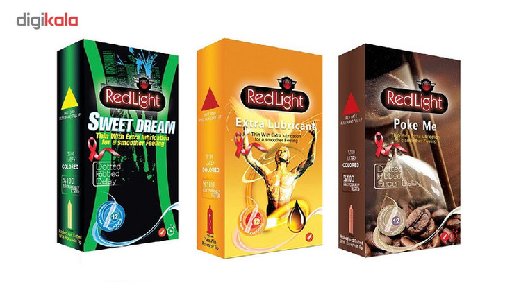 کاندوم ردلایت مدل Sweet Dream Extra Lubricant Poke me مجموعه سه عددی