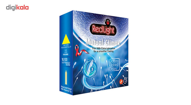 کاندوم ردلایت مدل Mutual Climax بسته 3 عددی